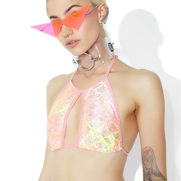Dolls Kill Other - 🆕Club Exx XXL, Mermaid Iridescent Swim